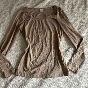 Elegant Tan Long Sleeve Top